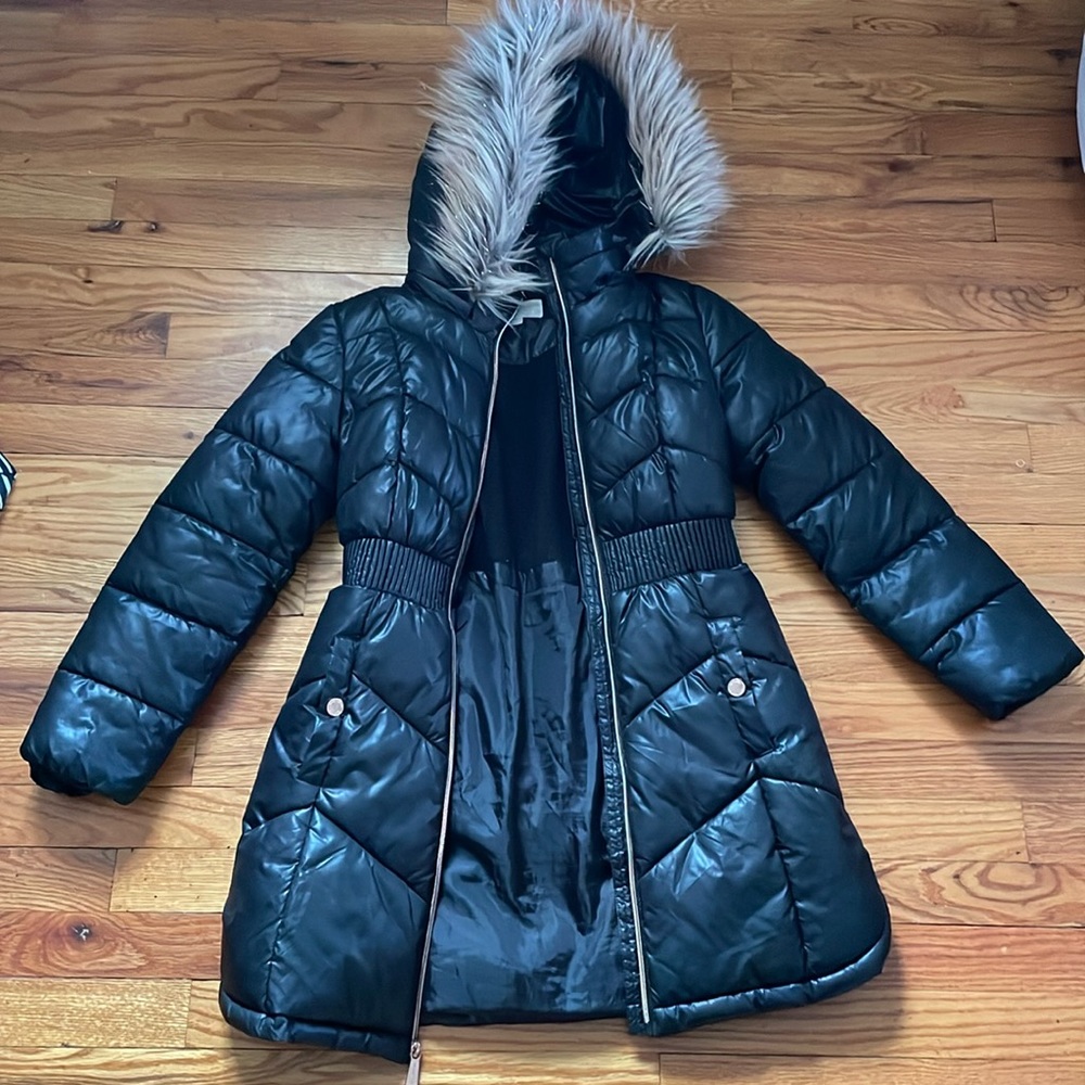 Girls black long Michael Khors Winter Jacket